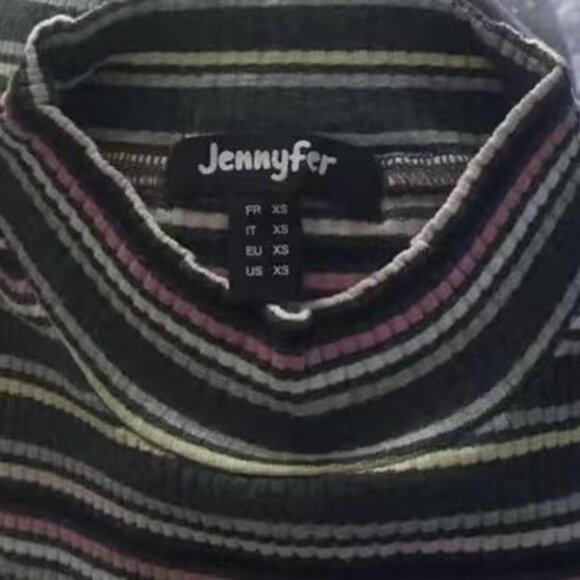 Jennyfer Ribbed Striped Bodycon Dress - XS - Picture 3 of 4